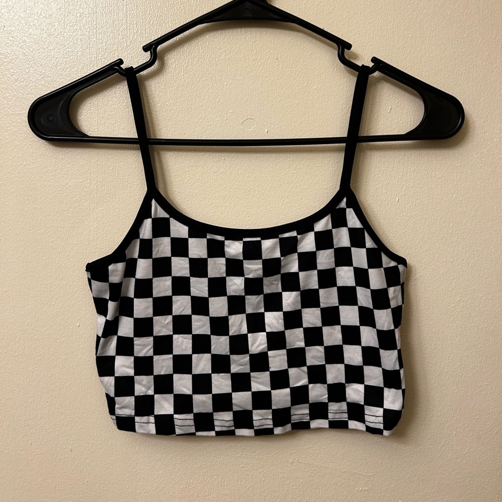 Checkered crop top